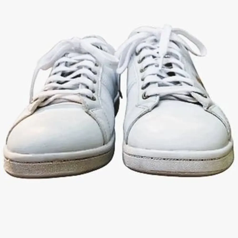 US POLO Women's White & Gold Leather Soles Sneakers ~ 7.5